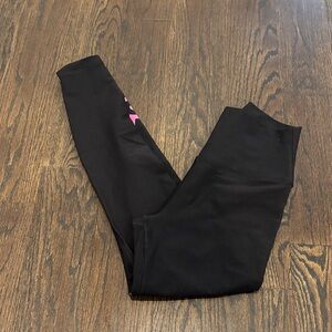 Peloton Women’s Black Leggings with Pink Logo Accent Size Small